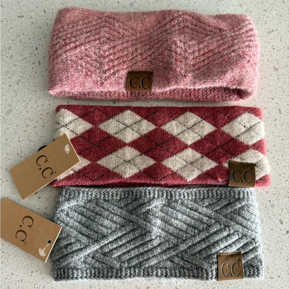 C.C Women's Knit Headbands - Pink (Last one available!)
